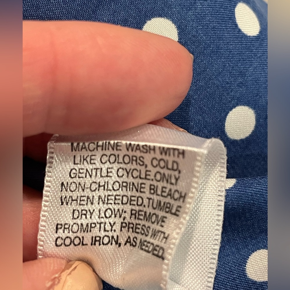 Pendleton Blue Polka Dot Button Down Shirt- Size … - image 6